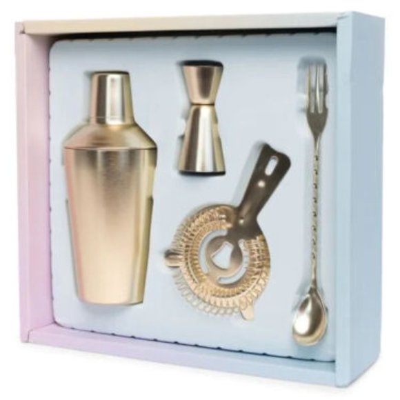 JILL & ALLY 4-Piece Gold-tone Cocktail Kit - Brand new in box - Picture 2 of 5